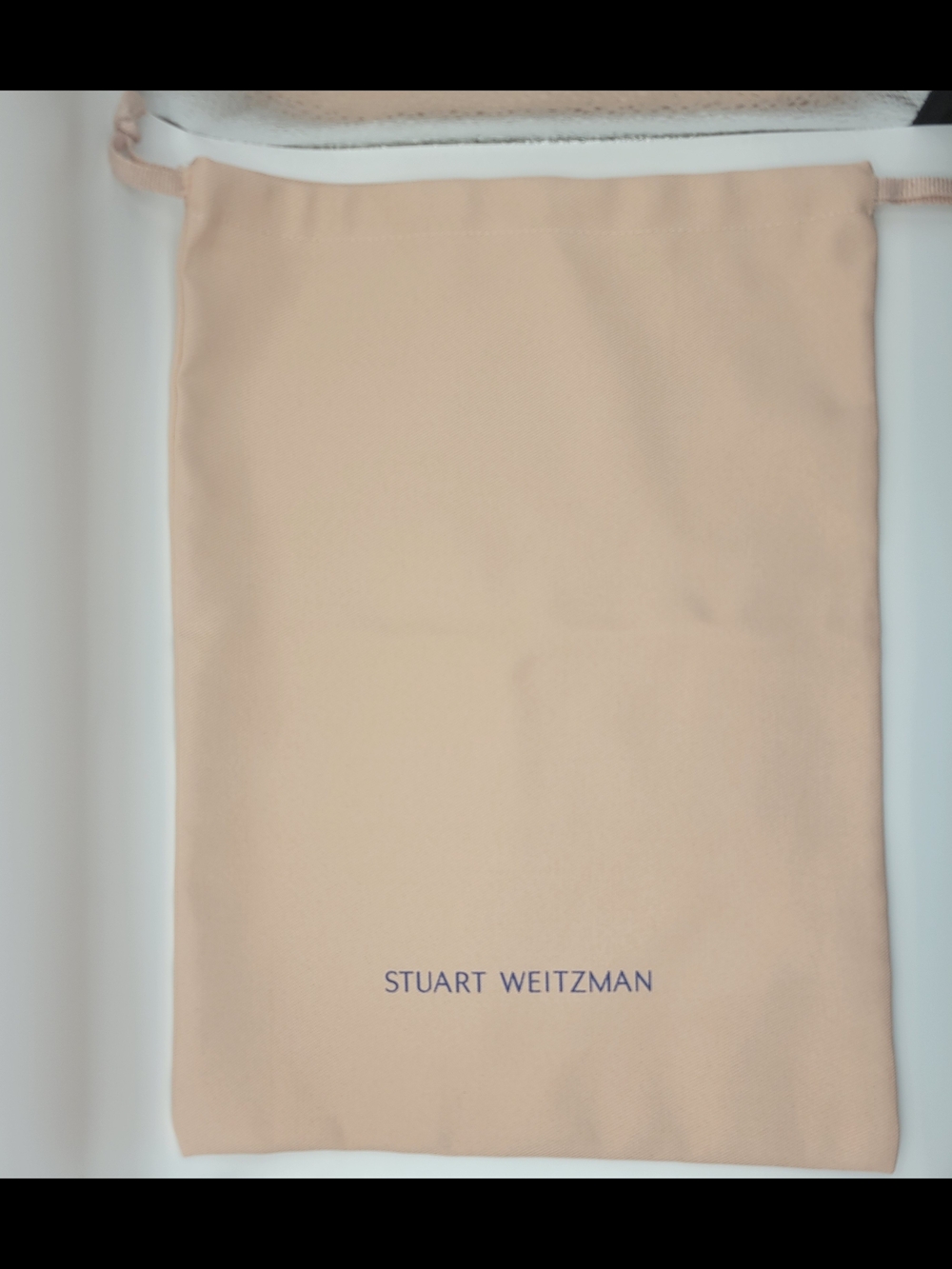 Stuart Weitzman Peach-Beige Drawstring Dust Bag for Men